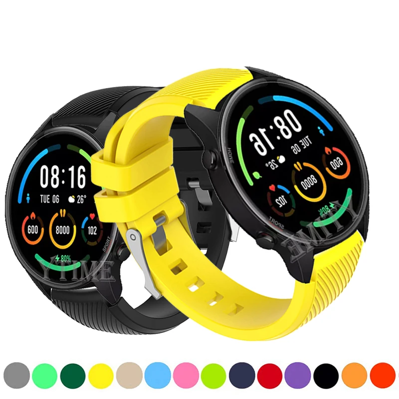 For Xiaomi MI Watch Color Strap Silicone Wristband Bracelet 22mm Watchband For Xiaomi Smart Mi Watch Color 2 sport correa