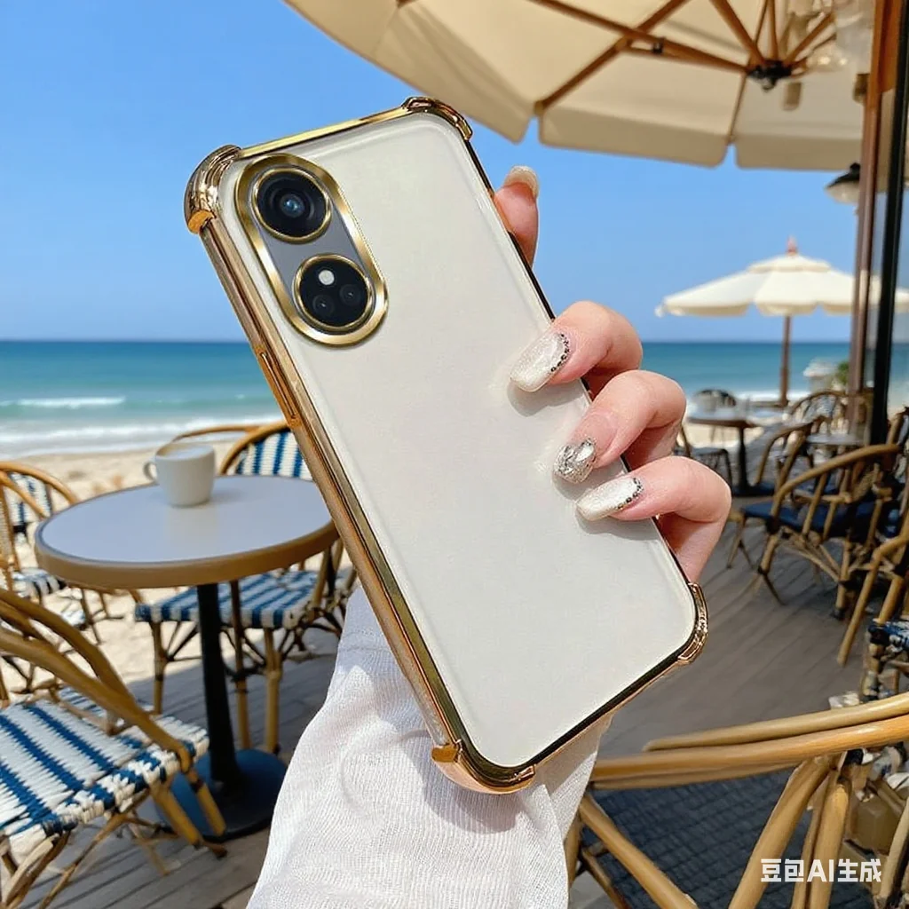 Electroplated 4-Corner Shockproof Android Phone Case for Oppo Reno8 T Military-Grade Anti-Drop Durable Matte Covers