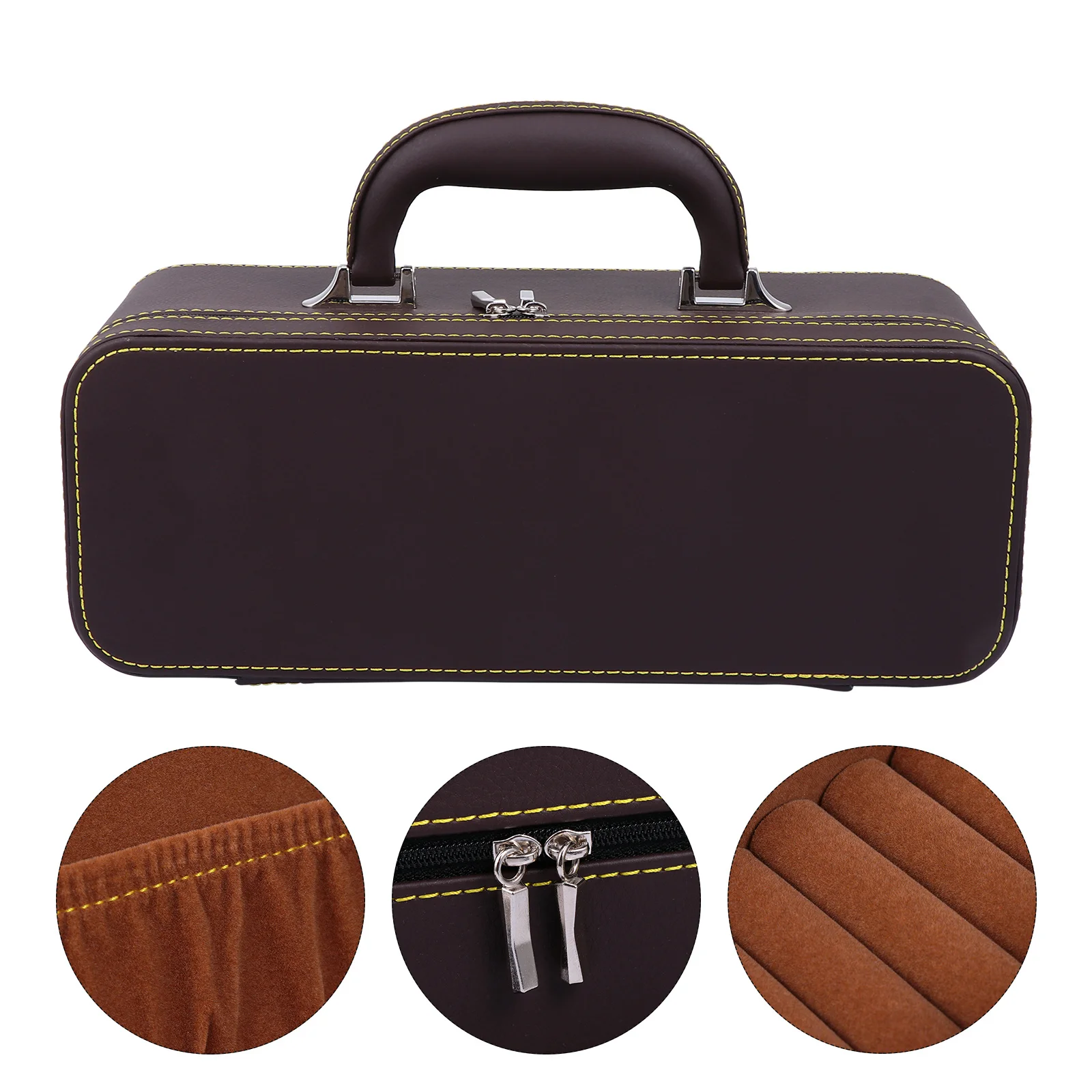 1Pcs PU Jewelry Box Portable Storage Case Handbag Soft Lining Organizer for Rings Bracelets Anklets Home Travel