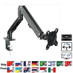 Support de moniteur de bureau GC08-12 Hyvarwey, support rapide pour écrans LCD de 13 à 27 pouces, rotation et inclinaison, support de support de bureau pour moniteur sœur