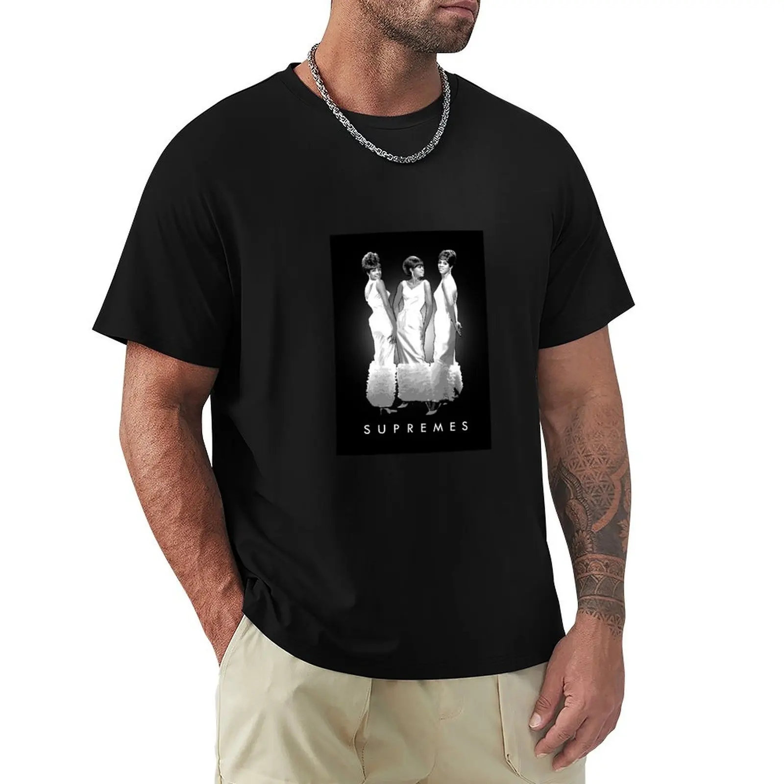 Футболка The Supremes большого размера, дышащая ткань
