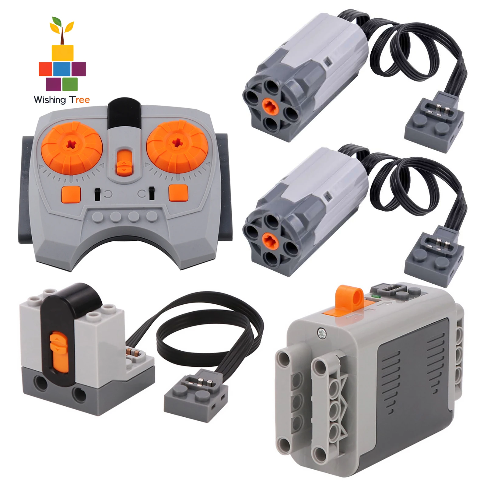 

Legoeds-Compatible IR Remote Control Kit with 2 M-Motors & Battery Box for MOC PF Building Models