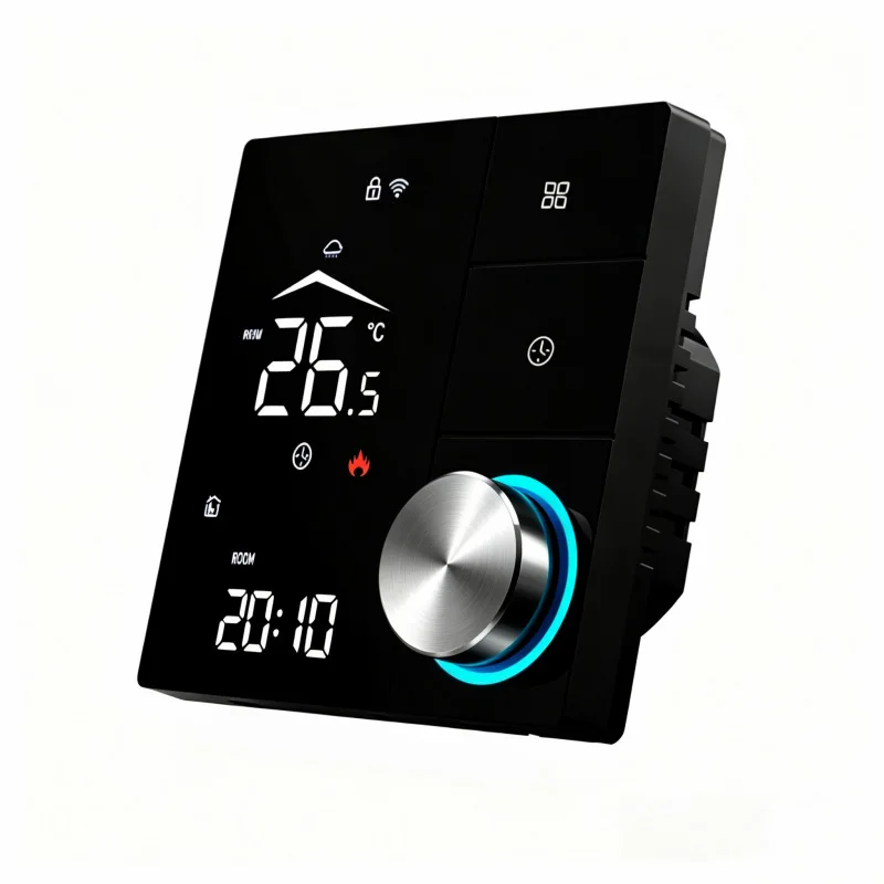 Floor Heating Thermostat Rotates To Adjust Temperature Control, Wall-hung Boiler Water Floor Heating Thermostat with Linkage
