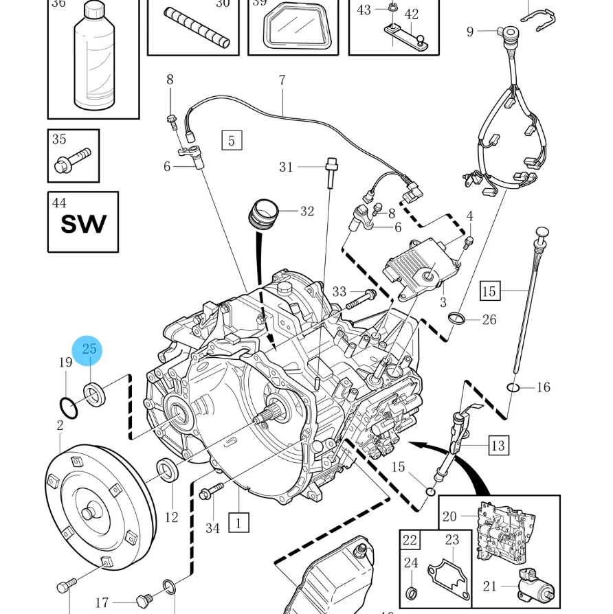 9495018 Pierścień uszczelniający drążka napędowego Uszczelka olejowa półosi do Volvo C30 C70 S40 S60 S80 V50 V70 2002 2003 2004 2005 Akcesoria samochodowe