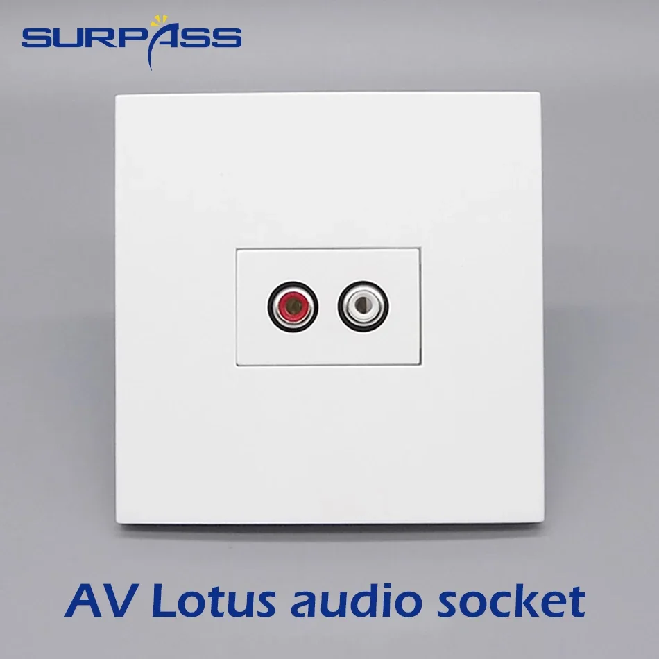 

Audio Panel 86 Standard Red & White Audio Module Socket RCA Wall Plate for home theater sound system for living roomStore Hotel