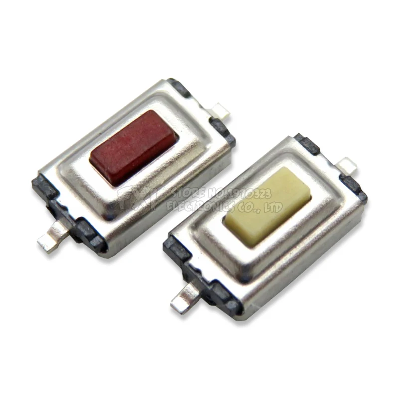 100PCS Touch Micro Switch 3X6X2.5MM 3*6*2.5 SMD White Red Button Head