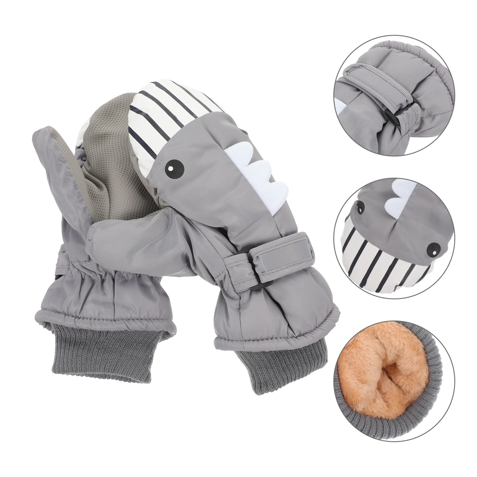 

Ski Gloves Children Warm Thermal Windproof Kids Gloves Winter Waterproof Cartoon Pattern Lightweight Durable Thickened Mittens