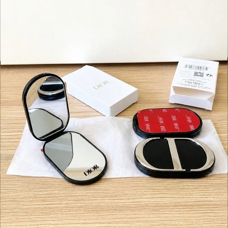 Portable Foldable Phone Stand With Mirror Function Stable Firm Attachment Not Easy To Fall Off Ideal For Anytime Makeup Touch‑Up