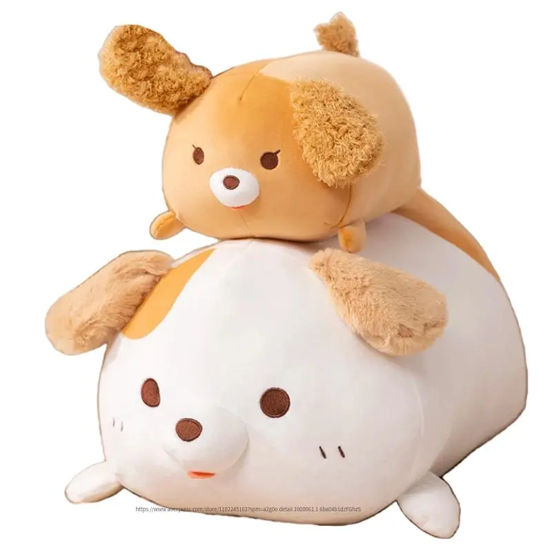 Cão Gordo Bonito Travesseiro Do Sono De Pelúcia De Pelúcia De Cachorro Branco Marrom Brinquedo De Pelúcia, Kawaii Animal Realista, Boneca Do Cão Corgi, Presente Dos Miúdos, 30 cm, 40 cm, 50cm