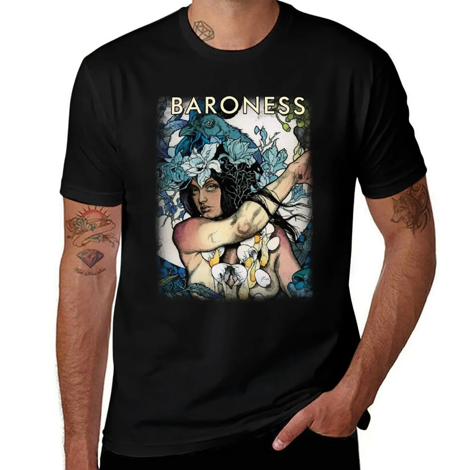 تي شيرت BARONESS تي شيرت للرجال من القطن تي شيرت فاخر