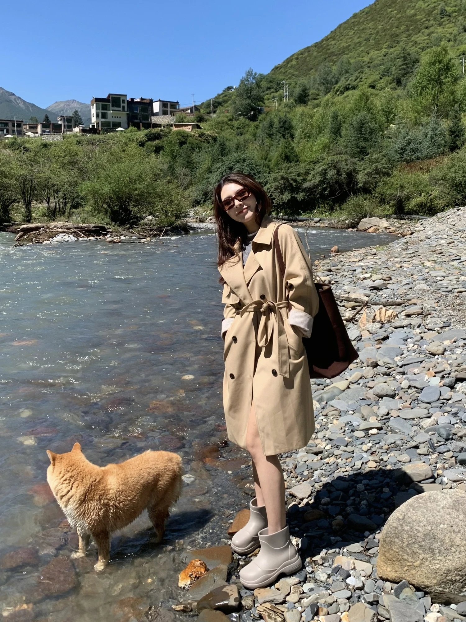 

Модное классическое пальто Young Faionable Bella Svel цвета хаки, средней длины, с отложным воротником, осенняя ветровка