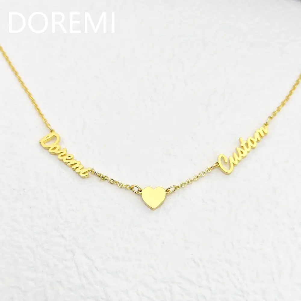 

Ожерелье lateefah из нержавеющей стали с несколькими персонализированными 3 буквами, женские украшения с именной табличкой, оригинальное ожерелье в форме сердца