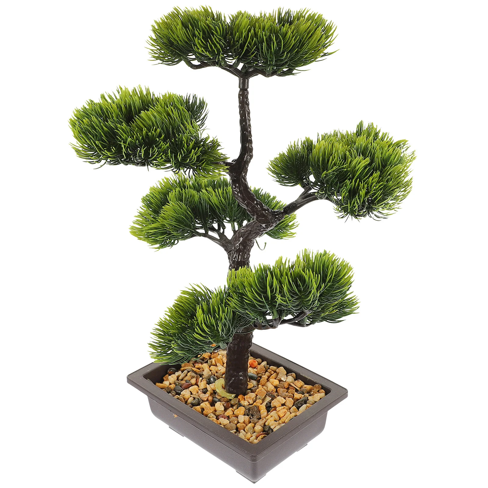 Simulated Welcoming Pine Potted Ornaments Decor for Shelves Green Plant Faux Plants Small Fake Bonsai