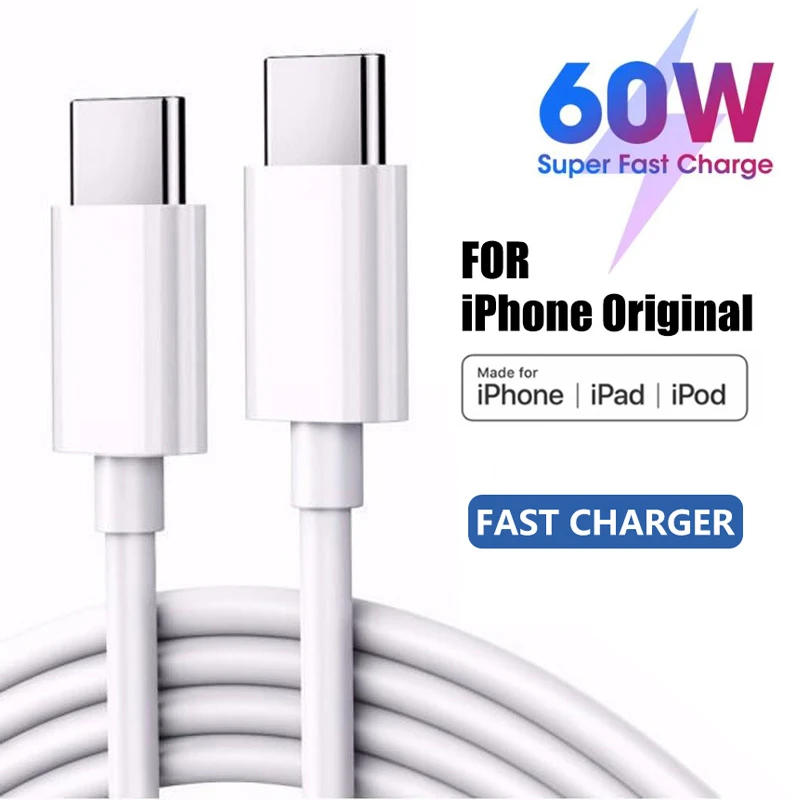 Pd 60w usb c para usb tipo c cabo para iphone 15 série usb c pd cabo de carregador rápido USB-C tipo-c cabo para samsung galaxy s23 xiaomi