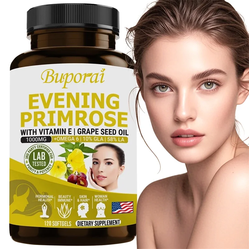 

Evening Primrose Oil Capsules - Antioxidant Bone Strengthening Immunity Suitable for Women To Improve Endocrine Health