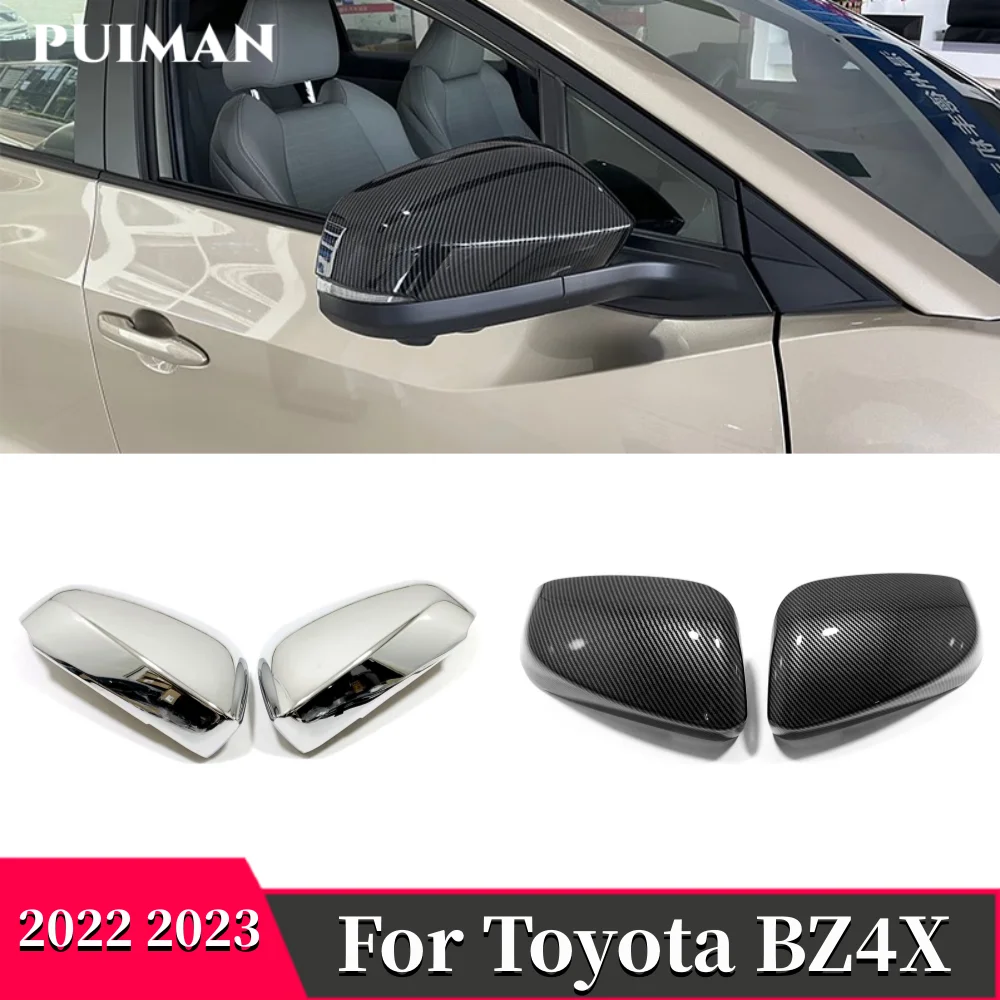 

For Toyota BZ4X 2022 2023 Car Door Side Wing Rear View Mirror Cover Rearview Mirror Protector Exterior Car Styling Accessories