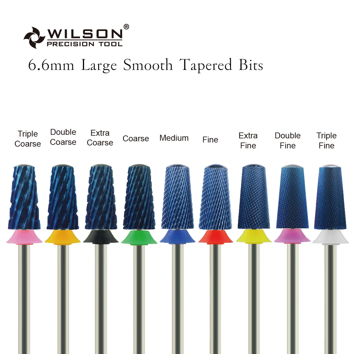 

WILSON Large Smooth Tapered Bits Nail drill bits Remove gel carbide Manicure tool Nail accessories Hot sale