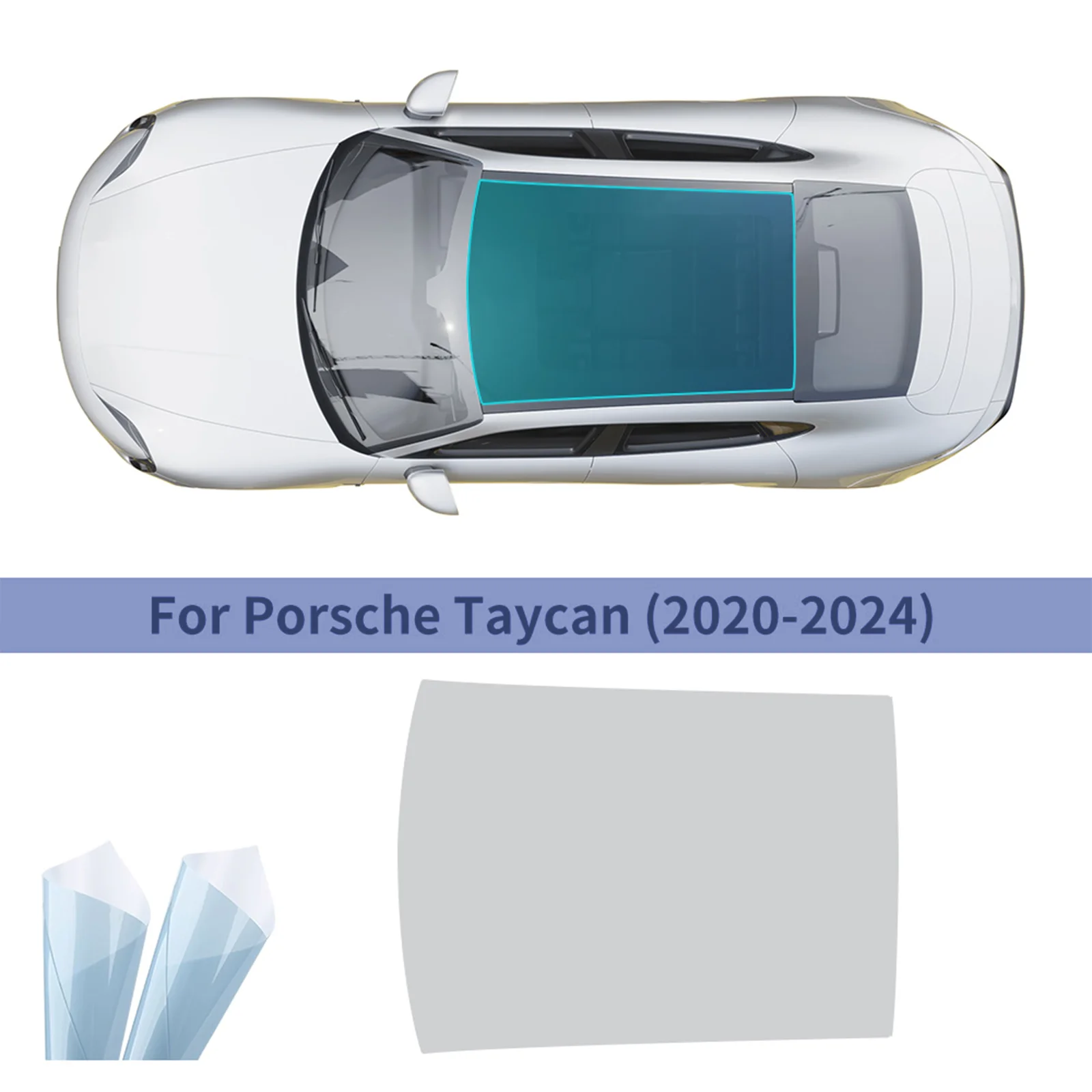 

Пленка TPU Blue Crystal для защиты люка от УФ-излучения, предварительно вырезанная, для Porsche Taycan 2020-2024, теплоизоляционные материалы для тента