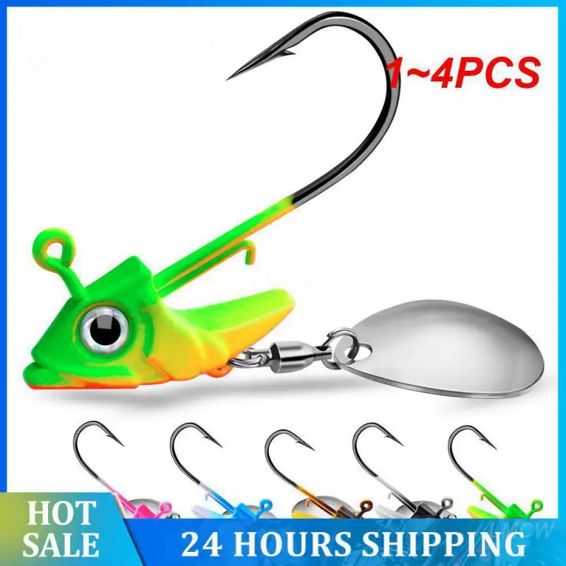 1~4PCS Bionic Bait Fish Head Hook Mini Luya Bait Fishing Gear Fake Bait Anti-hanging Bottom 7g10g15g Fishing Lures