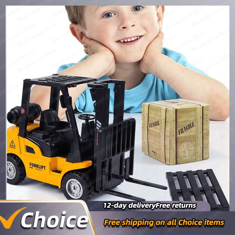 Metal Alloy Forklift Truck Alloy Engineering Pull Back Truck Toys Die-Cast Construction Toys Truck Vehicles Excavator