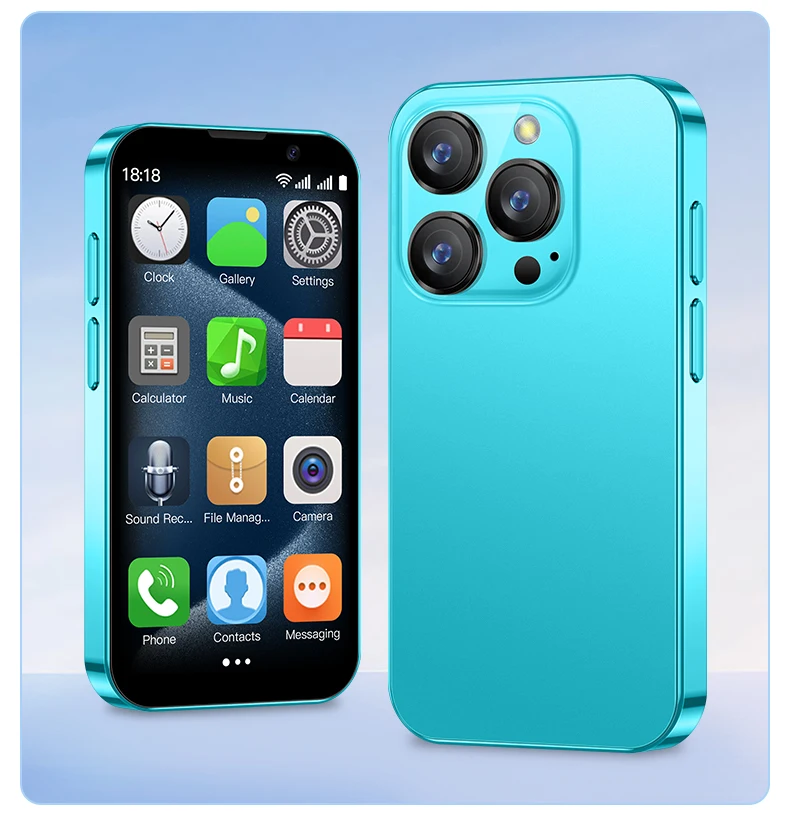 SOYES XS18 Pro 3G 3.0 Inch Mini Student Smartphone 2GB 16GB Android with Facial Recognition Dual SIM Standby Network Small Phone