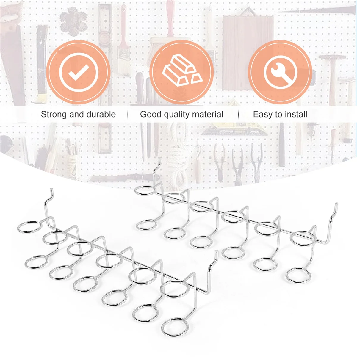 2 Pcs Screwdriver Holder Pegboard Multi-Tool Holder Accessory Pegboard Accessories Multi-Ring Tool Holder for Pegboard Vogue
