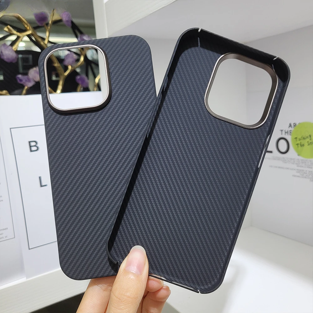 

Dropshipping Aramid Carbon Fiber Case For IPhone 15 Pro Max Ultra Thin Business Phone For IPhone15 15Pro Max Hard CASE Cover