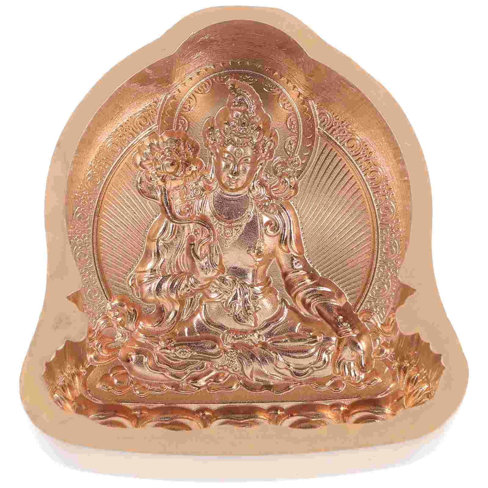 

Tibetan Green Tara Yellow God of Wealth Tsacha Buddha Statue Mold Clay (Small ) 1pcs for Sculpture DIY Making Metal