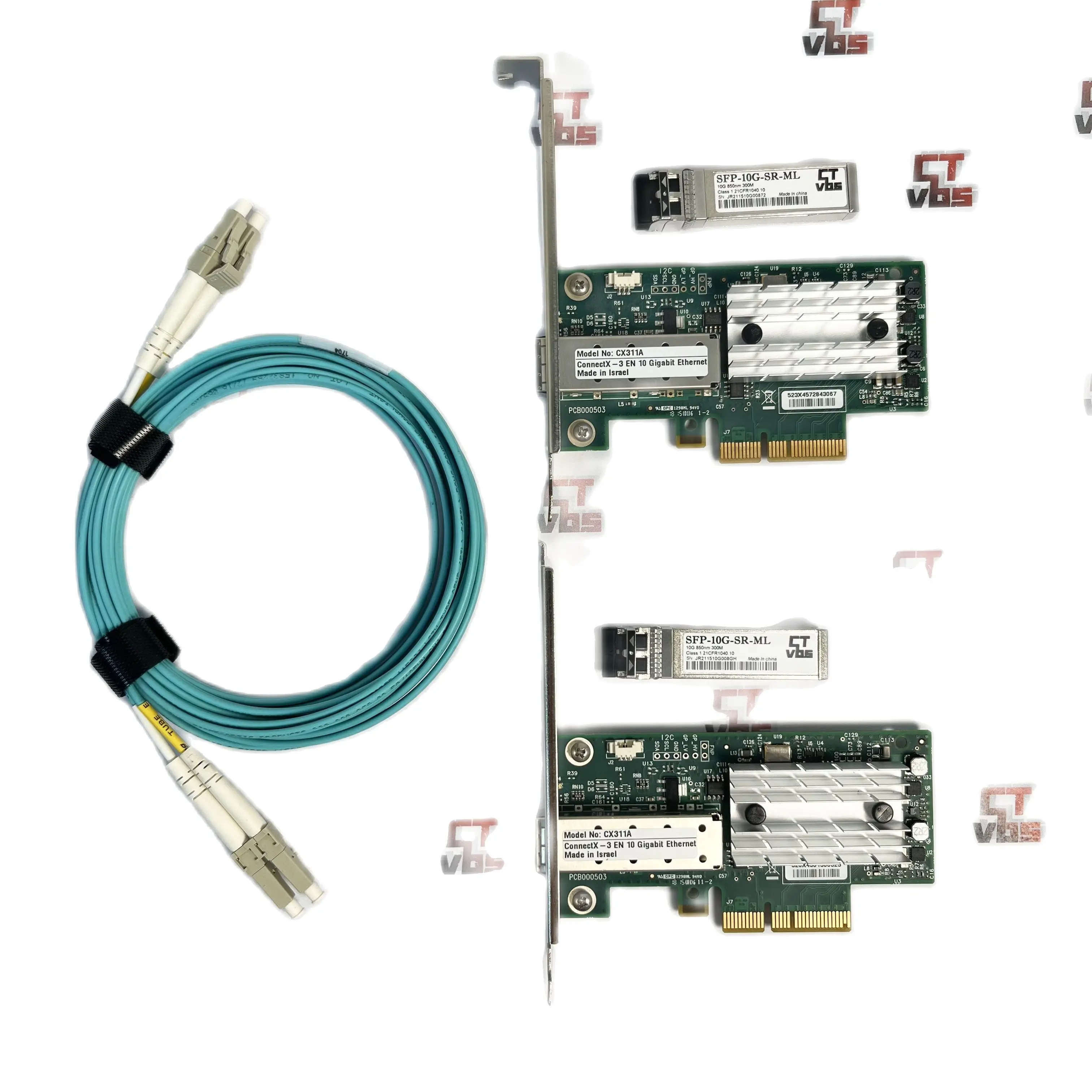 Mellanox ConnectX-3 CX311A MCX311A-XCAT EN 10G Ethernet SFP + PCIe NIC adattatore di rete LC ricetrasmettitore Patch Cord in fibra ottica