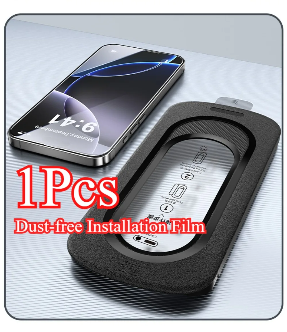 

Пылезащитное закаленное стекло для iPhone 16, 15, 14, 13, 12, 11 Pro Max 16e, пленка с защитой от царапин для iPhone 14 15 16 Plus X XR XS Max