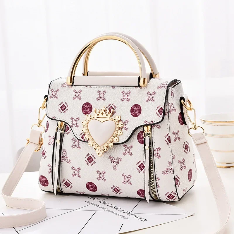 Women's Leather Fashion Senior Printed Large Capacity Shoulder Crossbody Handbag Токийские Мстители