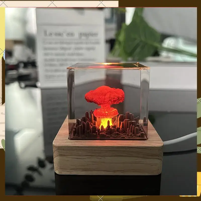 

1 PCS Mushroom Cloud Nuclear Explosion Lamp Atomic Bomb Model Atmosphere Lamp Decoration Creative Gifts For Kids-ABNJ
