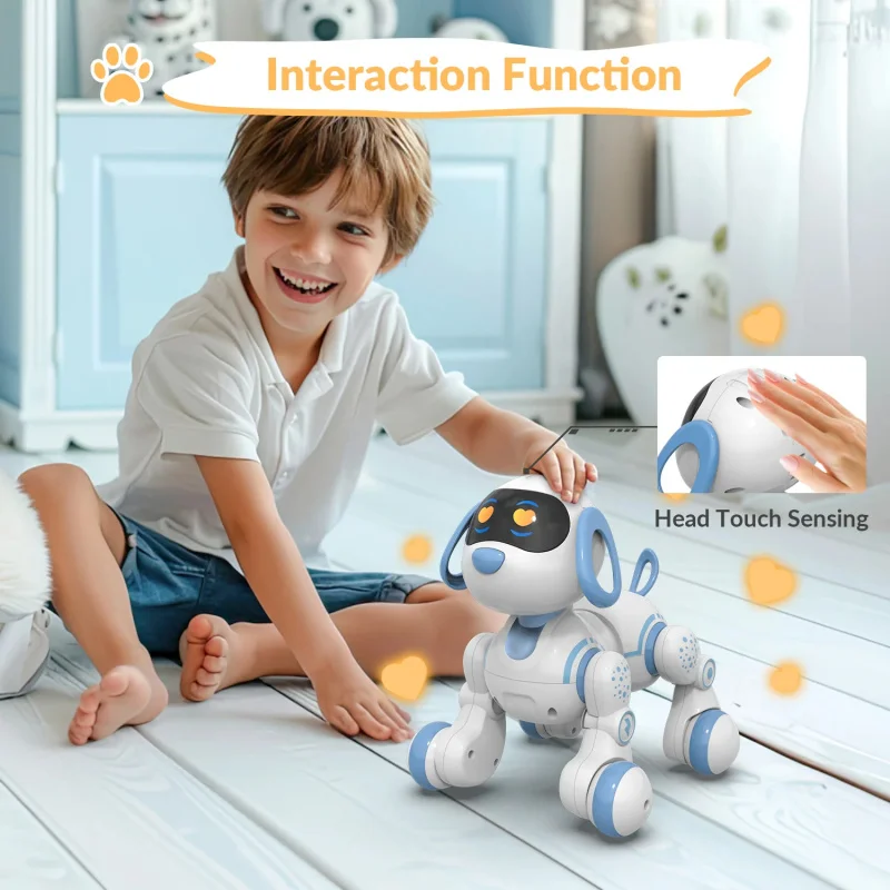 Divertente RC Robot Cane elettronico Stunt Dog Comando vocale Touch-sense Musica Canzone Robot Dog per ragazzi Ragazze Giocattoli per bambini 18011