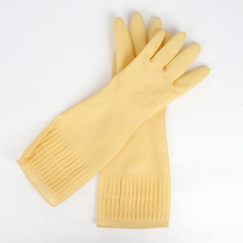 Natural Latex Gloves Cleaning Rubber Wear Resistant Garden Home Kitchen Laundry Washing Dishwashing Waterproof Home Work Gloves