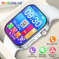 Nuevo reloj inteligente 1,83 ""pantalla HD monitoreo del sueño y de la salud llamada Bluetooth modos multideportivos relojes inteligentes de moda para mujeres y hombres regalo