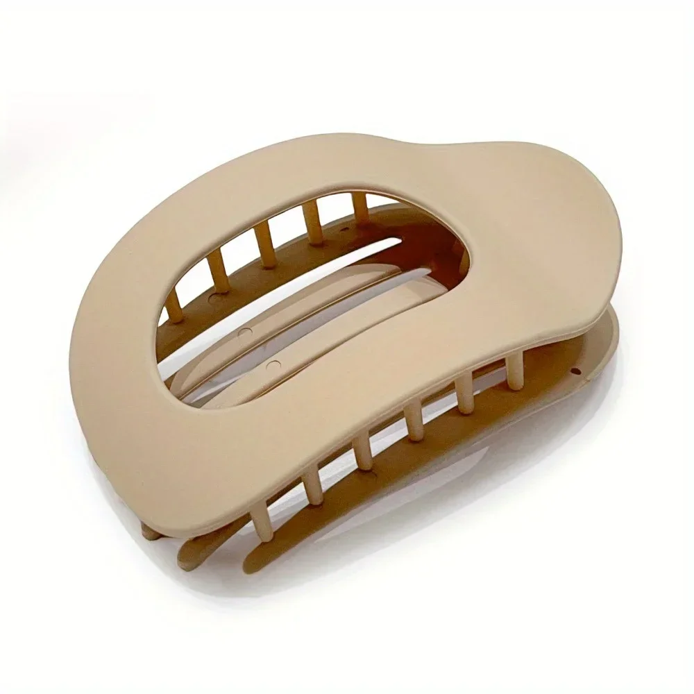 Fashion Oval Hair Claw Clip for Women New Design Leopard Matte Curved Flat Styling Barrettes Acrylic Lying Down Hair Accessories