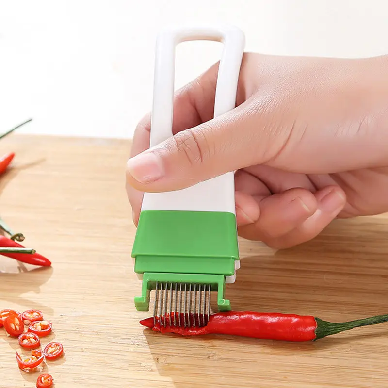 Green Onion Shredder Knife, Multifunctional Scallion Slicer, Household Kitchen Cutting Tool, Portable Chive Cutter Gadget