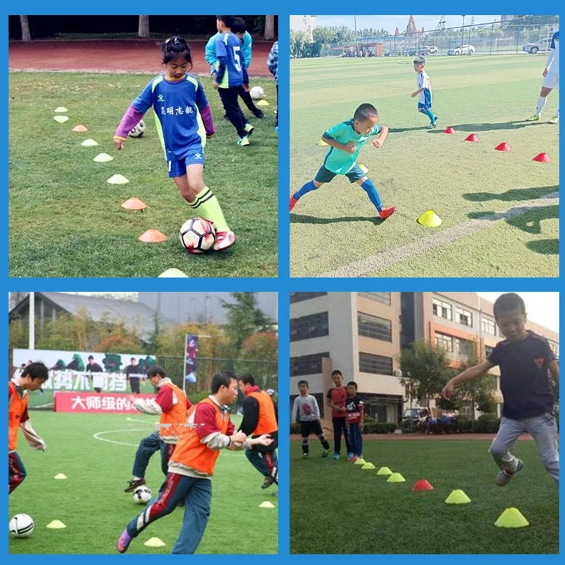 子供のサッカートレーニングコーンセット,プロのディスクコーン,敏捷性運動,回避障害物,スポーツトレーニングアクセサリー,おもちゃの機器,12個