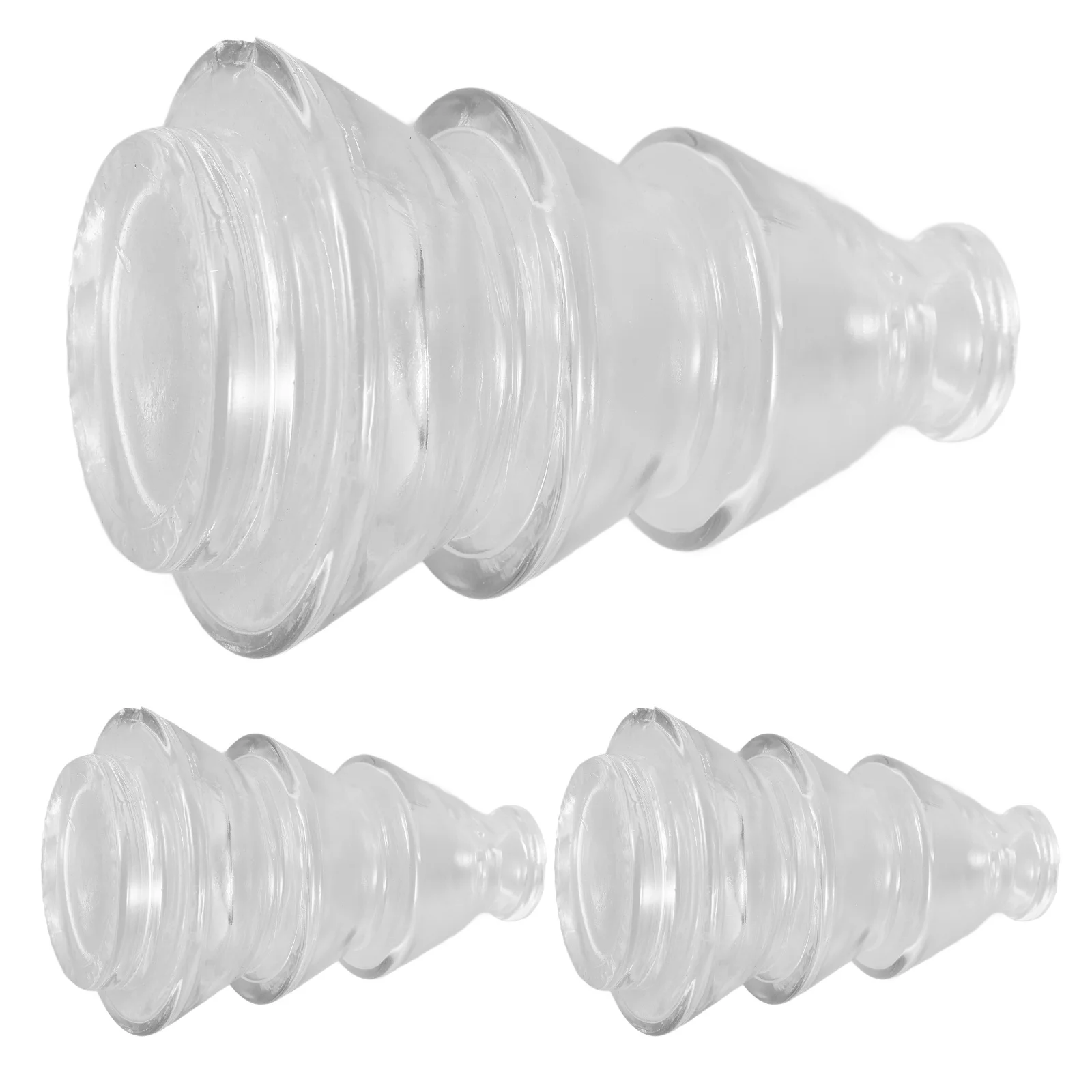 

3Pcs Minimalist Glass Vases Transparent Small Hydroponic Vases Living Room Bedroom Office Decor Unique Christmas Tree Shape