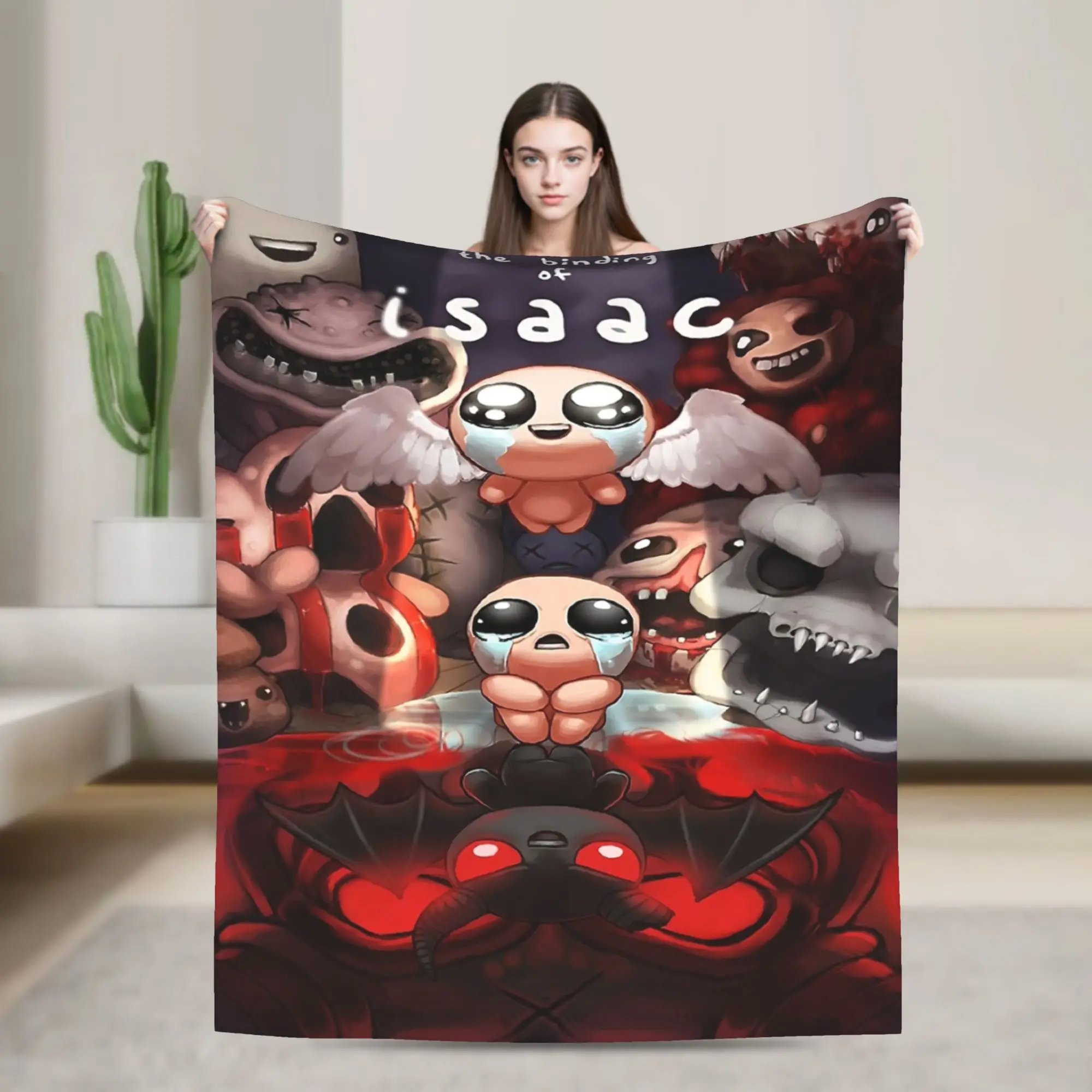 

Game The Binding of Isaac Blankets Flannel Spring Autumn Multifunction Lightweight Throw Blanket for Sofa Office Bedspreads