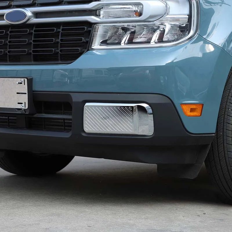 For Ford Maverick 2022-223 ABS orange Car Front Bumper Strip Lip Spoiler Scratch Protector Trims Cover Sticker Car Accessories