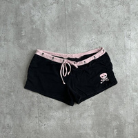 Punk Skull Aesthetics Graphic Print Chic Y2K Shorts Fashion Rock Goth Pants Dark style Hiphop Hot pants Streetwear Vintage 2000S