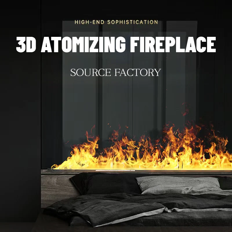 

3D Atomized Fireplace With Colorful Steam Flame ECO Decorative Customized Mist Intelligent Indoor Electric Water Vapor Fireplace