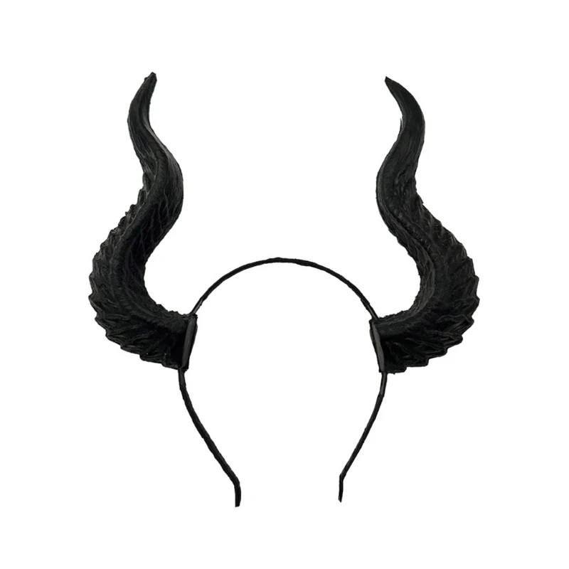 Punk Horn Hairhoop Reindeer for Cosplay Party Halloween Costume Hairband Adult Masquerades Headband Dropship