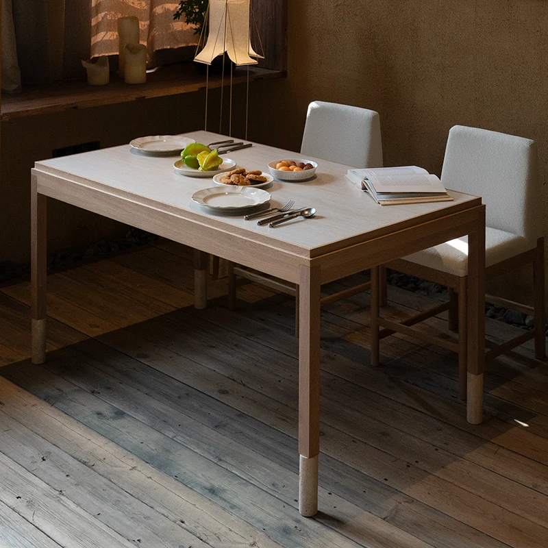 

Solid wood dining table household rectangular table