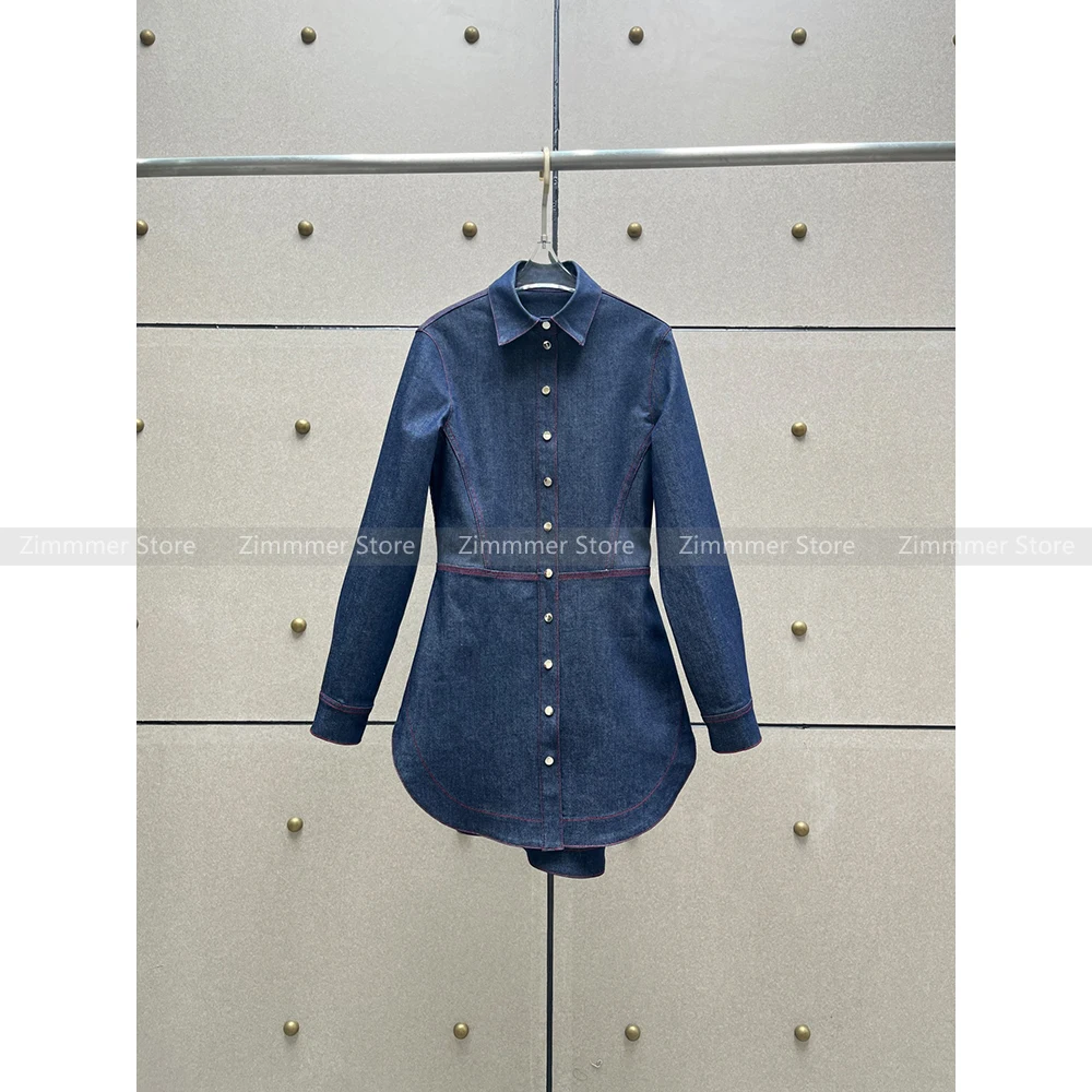 

Модные однобортные однобортные однобортные джинсовые топы трехмерного кроя с тонкой талией в стиле ретро