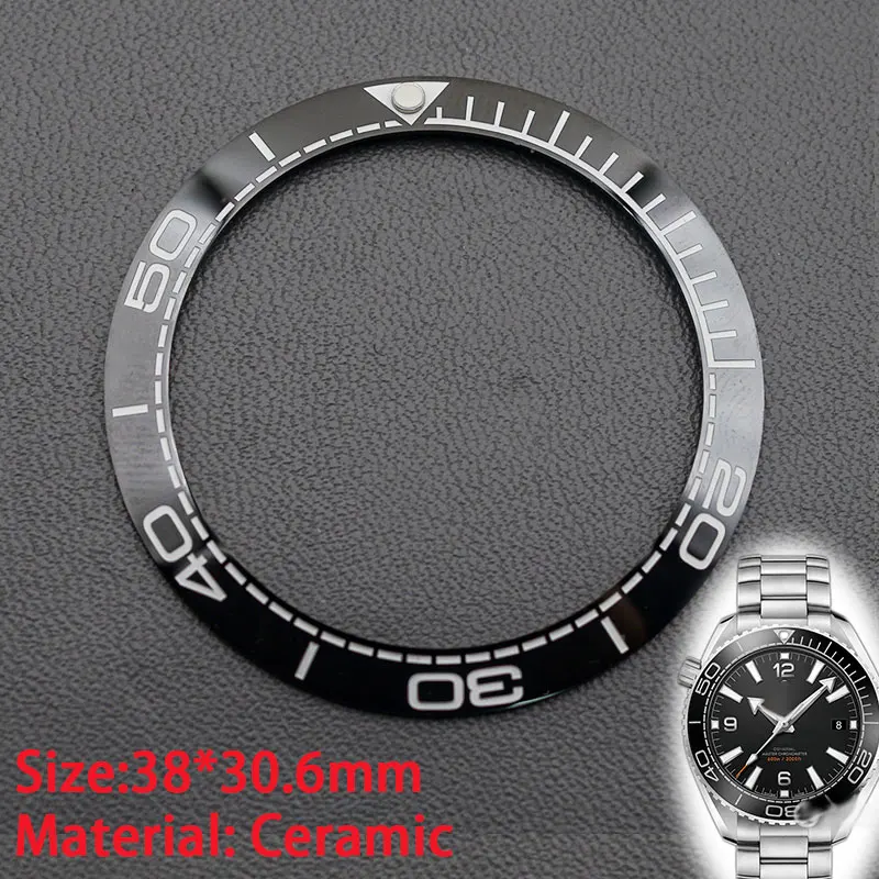 Watch Sloping Ceramic Bezel Insert Fit  OMG Diving Watch Seamaster 300M GMT 600M Ultra Deep 6000m Men\'s Watch Case Modification