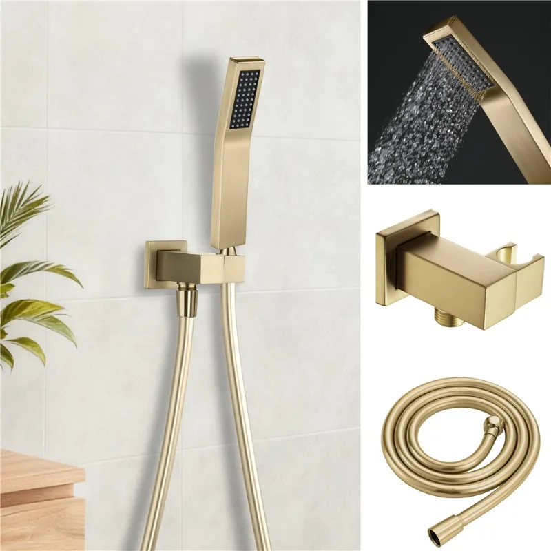 Household wall-mounted bathroom digital display constant temperature concealed shower set Flying rain top spray waterfall rain