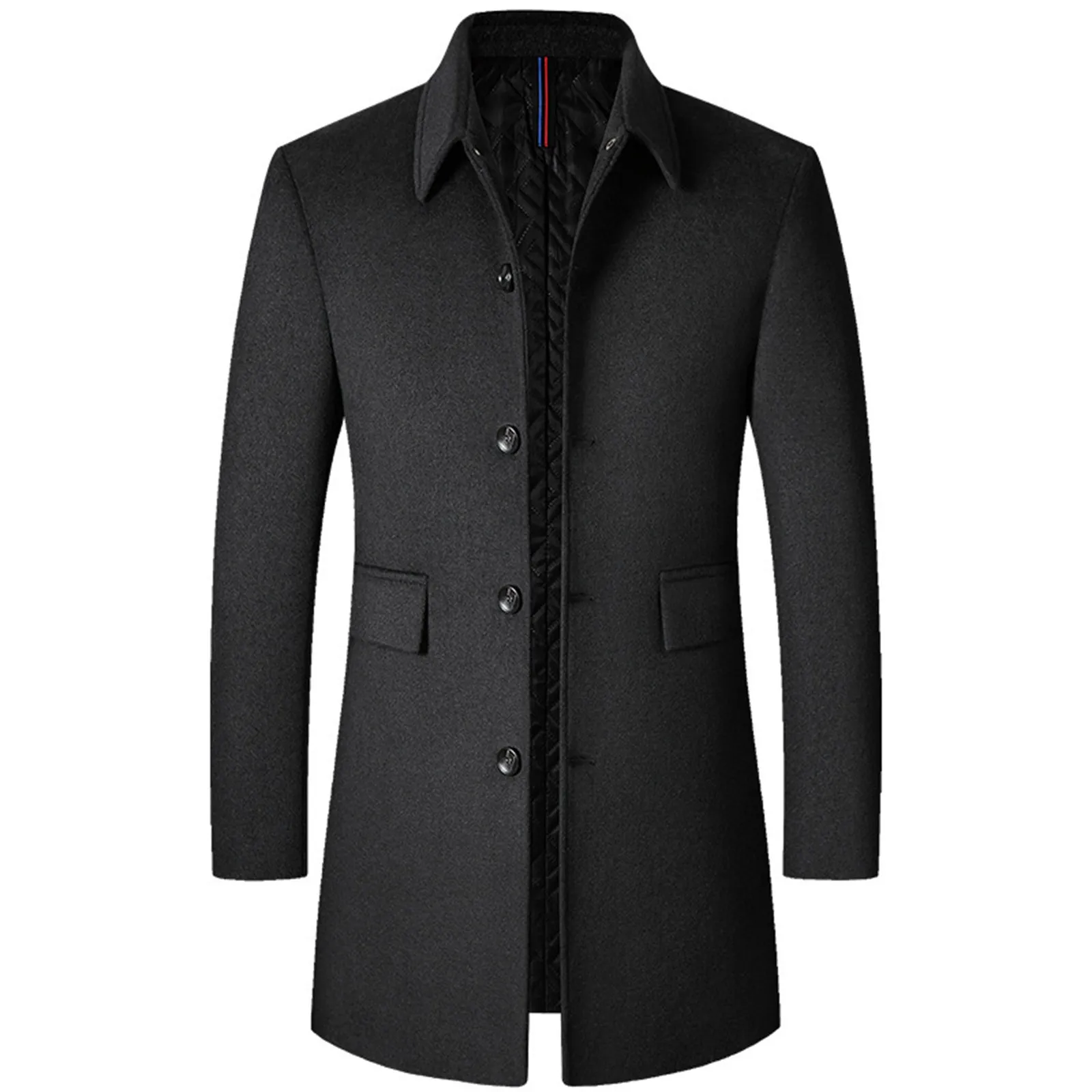 Single Breasted Trenchcoat Mannen Jas Effen Kleur Windbreakers Vest Jasje Mannen Overjas Chaquetas Hombre Пальто Мужское