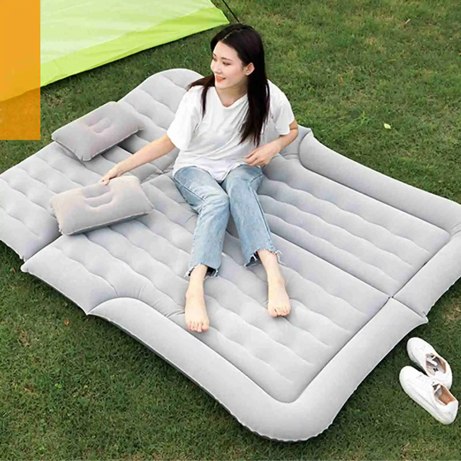 

Car Air Bed Camping Bed Car Air Mattress Vehicle Inflatable Thickened Travel Bed Sleeping Pad Camping Accessory SUV Air Mattress